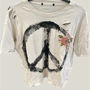 Cream Peace Graphic Tee